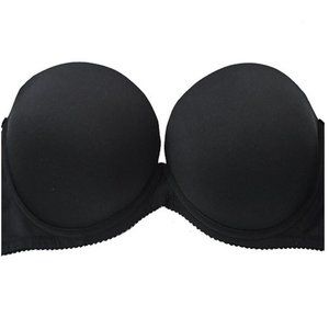 45. Vogue Secret Push Up Padded Strapless Bra 38B black.  NIP